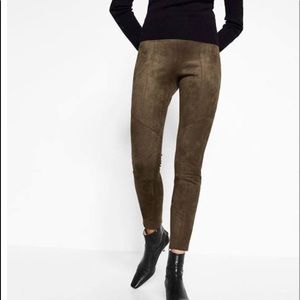 Zara Faux Suede leggings